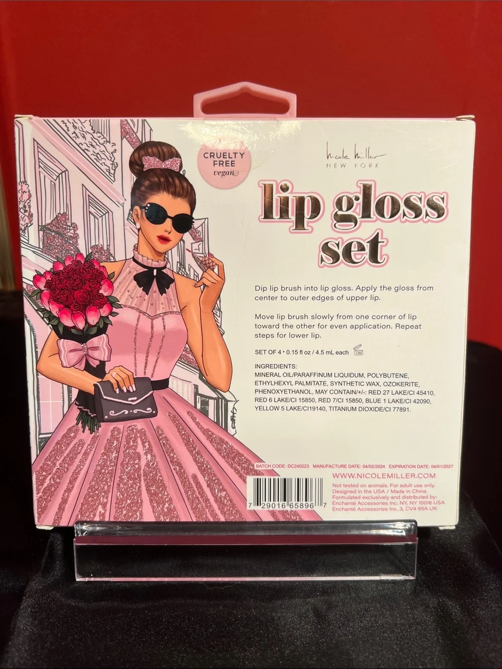 Lip Gloss Set Ultra Shine - Pink Shades Nicole Miller